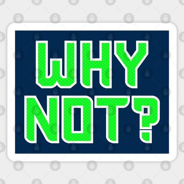 Why Not Seattle - Navy 2 Sticker by KFig21